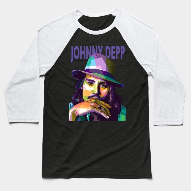 Johnny Depp Baseball T-Shirt by lots of artWork